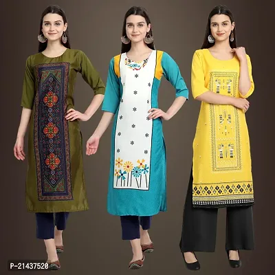 Fancy Crepe Kurtis for Women Pack Of 3