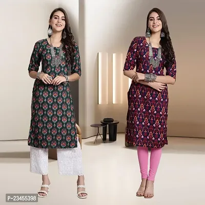 Fancy Rayon Kurtis For Women Pack Of 2