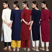 Fancy Crepe Kurtis For Women Pack Of 5-thumb1