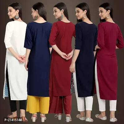 Fancy Crepe Kurtis For Women Pack Of 5-thumb2