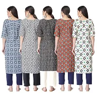 New Crepe Printed Kurtis Combo For Women Pack Of 5-thumb1