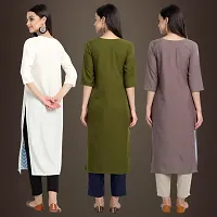 Fancy Crepe Kurtis for Women Pack Of 3-thumb1