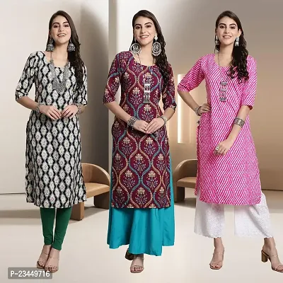 Fancy Rayon Kurtis For Women Pack Of 3