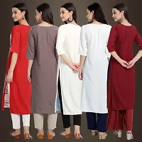 Fancy Crepe Kurtis For Women Pack Of 5-thumb1