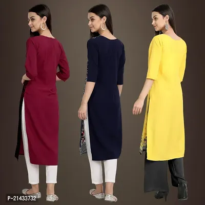 Fancy Crepe Kurtis for Women Pack Of 3-thumb2