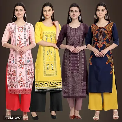 Fancy Crepe Kurtis for Women Pack Of 4