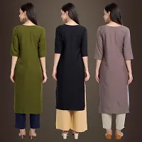 Fancy Crepe Kurtis for Women Pack Of 3-thumb1