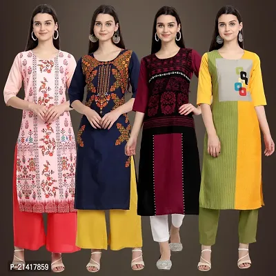 Fancy Crepe Kurtis for Women Pack Of 4-thumb0