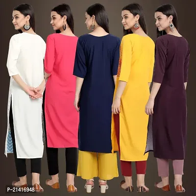 Fancy Crepe Kurtis For Women Pack Of 5-thumb2