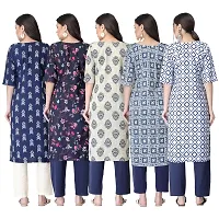 New Crepe Printed Kurtis Combo For Women Pack Of 5-thumb1