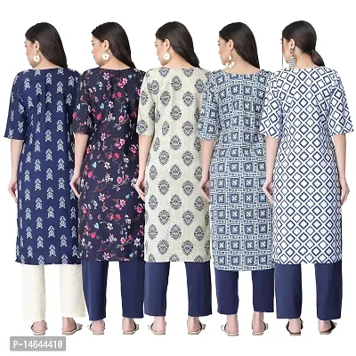 New Crepe Printed Kurtis Combo For Women Pack Of 5-thumb2