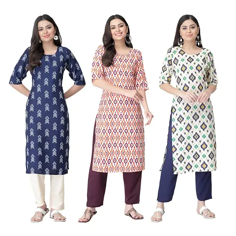 Classic Crepe Kurtis For Women Combo Pack Of 3