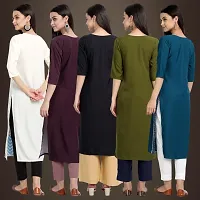 Fancy Crepe Kurtis For Women Pack Of 5-thumb1