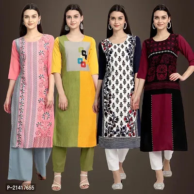 Fancy Crepe Kurtis for Women Pack Of 4