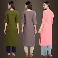 Fancy Crepe Kurtis for Women Pack Of 3-thumb1