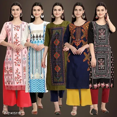 Fancy Crepe Kurtis For Women Pack Of 5