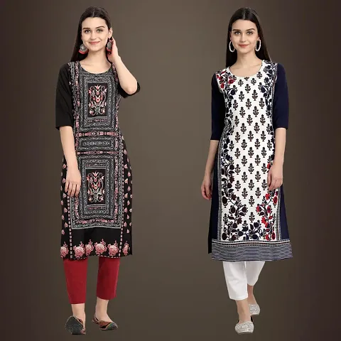 Fancy Crepe Kurtis for Women Pack Of 2