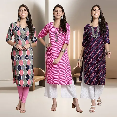 Fancy Rayon Kurtis For Women Pack Of 3