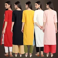 Fancy Crepe Kurtis For Women Pack Of 5-thumb1