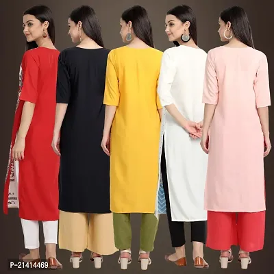 Fancy Crepe Kurtis For Women Pack Of 5-thumb2