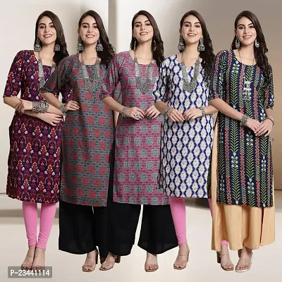 Fancy Crepe Kurtis For Women Pack Of 5