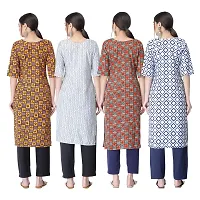 New Crepe Combo Printed Kurtis For Women Pack Of 4-thumb1