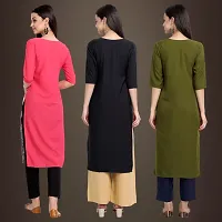 Fancy Crepe Kurtis for Women Pack Of 3-thumb1