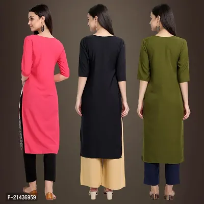 Fancy Crepe Kurtis for Women Pack Of 3-thumb2