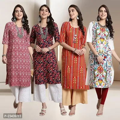 Fancy Crepe Kurtis for Women Pack Of 4