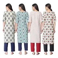 New Crepe Combo Printed Kurtis For Women Pack Of 4-thumb1