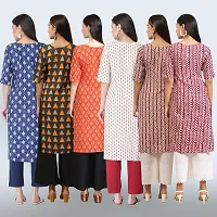 Women Stylish Crepe Printed Straight Kurta Combo-thumb1