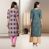 Fancy Rayon Kurtis For Women Pack Of 2-thumb1