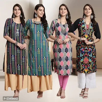 Fancy Crepe Kurtis for Women Pack Of 4