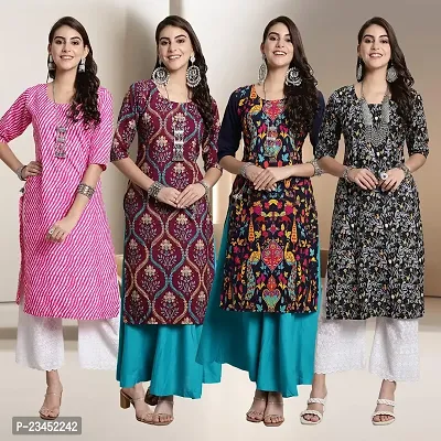 Fancy Crepe Kurtis for Women Pack Of 4-thumb0