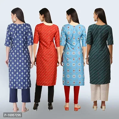 Women Stylish Crepe Straight Kurta-thumb2