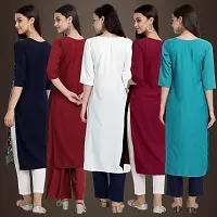 Fancy Crepe Kurtis For Women Pack Of 5-thumb1