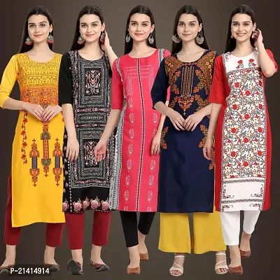 Fancy Crepe Kurtis For Women Pack Of 5