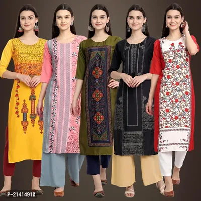 Fancy Crepe Kurtis For Women Pack Of 5