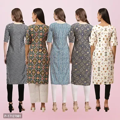 Women Stylish Crepe Printed Straight Kurta-thumb2