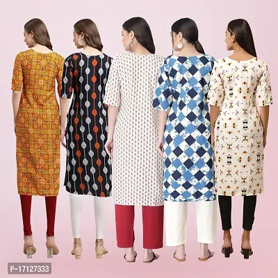 Women Stylish Crepe Printed Straight Kurta-thumb2