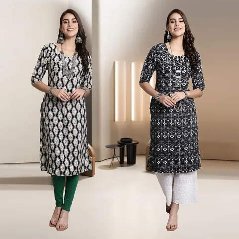 Fancy Rayon Kurtis For Women Pack Of 2