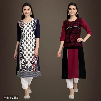 Fancy Crepe Kurtis for Women Pack Of 2