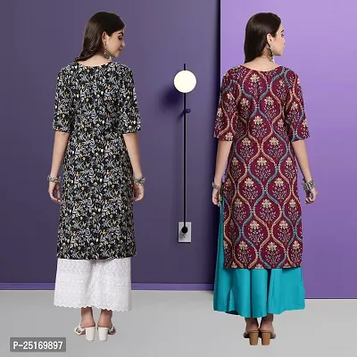 Fancy Crepe Kurtas For Women Pack Of 2-thumb2