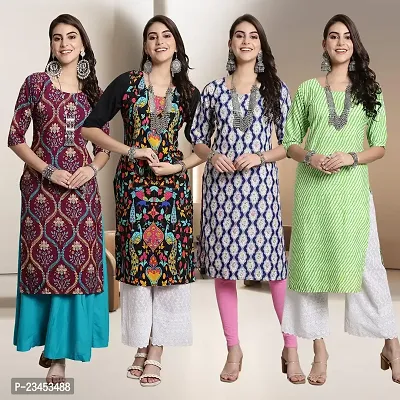 Fancy Crepe Kurtis for Women Pack Of 4