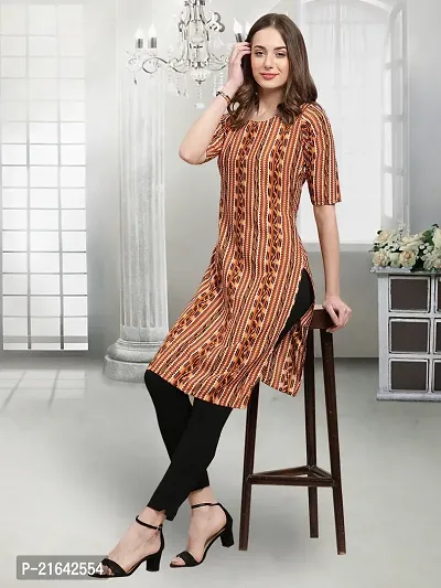 Stylish Multicoloured Crepe Stitched Kurta For Women-thumb0