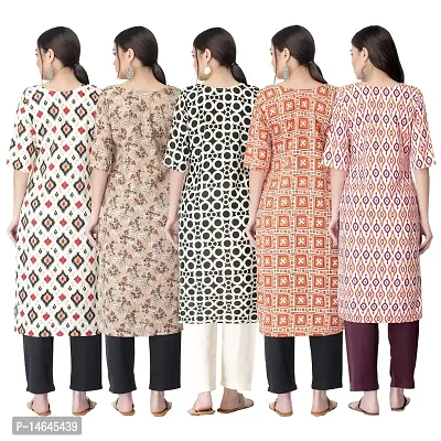 New Crepe Printed Kurtis Combo For Women Pack Of 5-thumb2