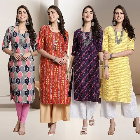 Fancy Crepe Kurtis for Women Pack Of 4