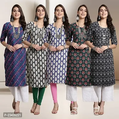 Fancy Crepe Kurtis For Women Pack Of 5