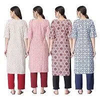 New Crepe Combo Printed Kurtis For Women Pack Of 4-thumb1