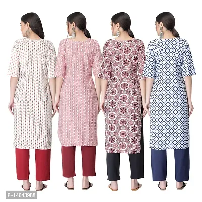 New Crepe Combo Printed Kurtis For Women Pack Of 4-thumb2